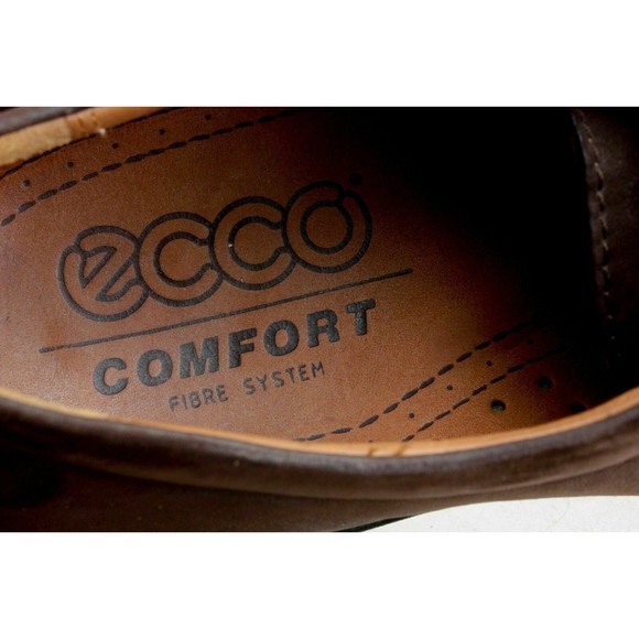 Ecco Men’s Brown Suede Lace Up Shoes Comfort Fibre System EUR 47 US 13 UK 12 main image 6